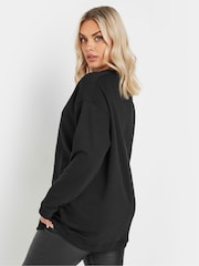Yours Curve Black Crew Neck 100% Cotton Sweatshirt - Image 2 of 5