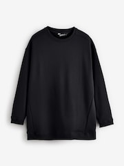 Yours Curve Black Crew Neck 100% Cotton Sweatshirt - Image 5 of 5