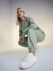 Yours Curve Green Cuffed Joggers - Image 4 of 6