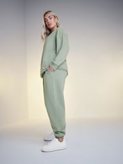 Yours Curve Green Cuffed Joggers - Image 5 of 6
