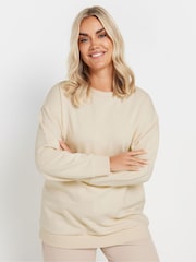 Yours Curve Natural Crew Sweatshirt - Image 1 of 5