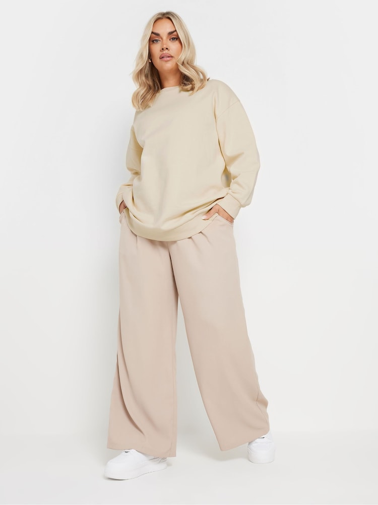 Yours Curve Natural Crew Sweatshirt - Image 2 of 5