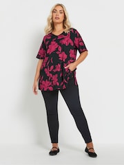 Yours Curve Black Textured Top - Image 2 of 5