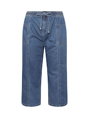 Yours Curve Natural Tie Waist Cropped 100% Cotton Trousers - Image 5 of 5