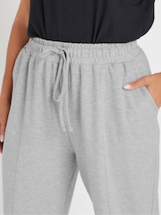 Yours Curve Grey Pleat Front Cuffed Joggers - Image 5 of 6