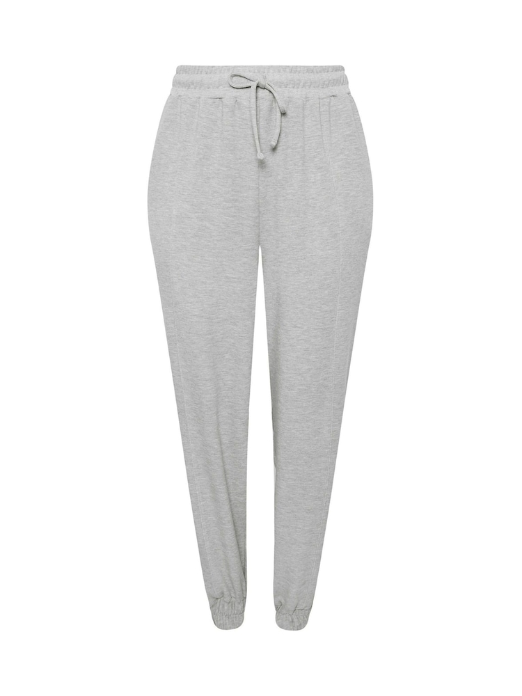 Yours Curve Grey Pleat Front Cuffed Joggers - Image 6 of 6