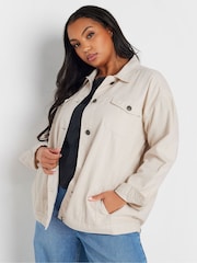 Yours Curve Natural Oversized Denim 100% Cotton Jacket - Image 2 of 10