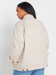 Yours Curve Natural Oversized Denim 100% Cotton Jacket - Image 4 of 10