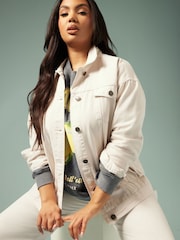 Yours Curve Natural Oversized Denim 100% Cotton Jacket - Image 5 of 10