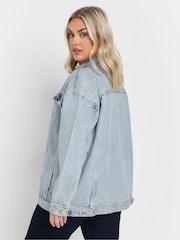 Azul - Yours Curve Oversized Denim 100% Cotton Jacket - Imagen 3 de 5