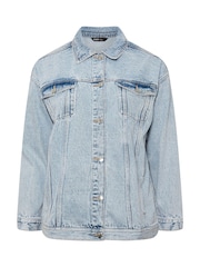 Azul - Yours Curve Oversized Denim 100% Cotton Jacket - Imagen 5 de 5