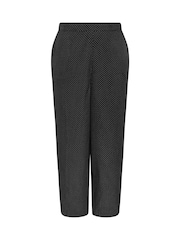 Yours Curve Black Limited Glitter Co-Ord Wide Leg Trousers - Image 6 of 6