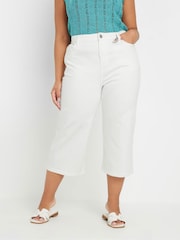 Yours Curve Wide Leg Cropped Trousers - Imagen 1 de 5