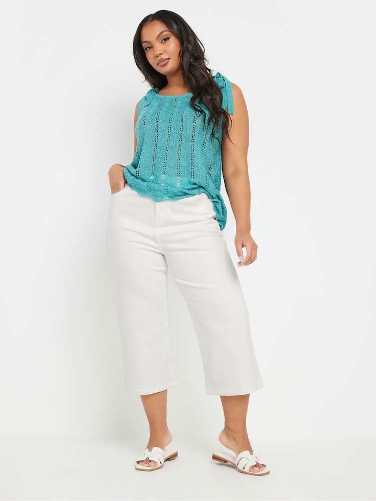 Yours Curve Wide Leg Cropped Trousers - Imagen 2 de 5 Yours Curve Wide Leg Cropped Trousers - Imagen 2 de 5