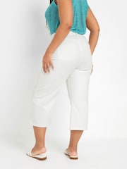 Yours Curve Wide Leg Cropped Trousers - Imagen 3 de 5