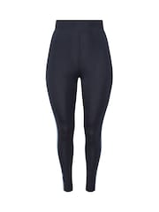 Yours Curve Blue Side Stripe Leggings - Image 4 of 4