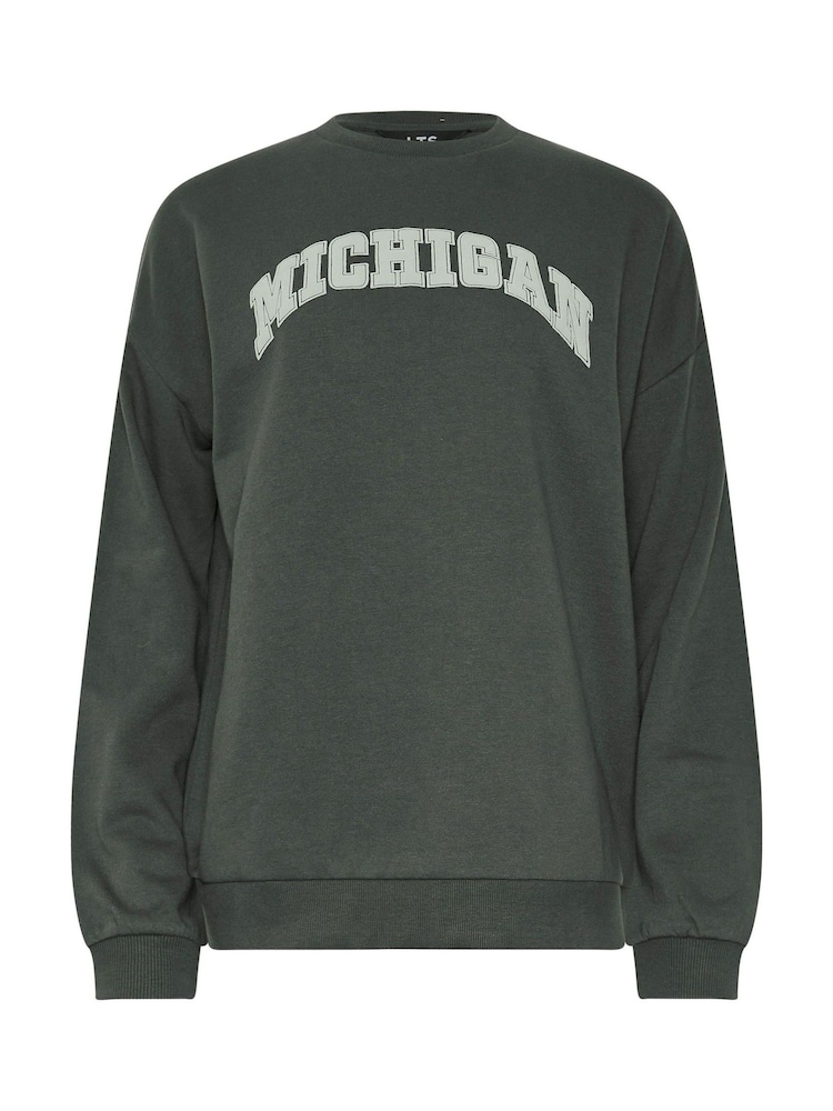 Long Tall Sally Grey Slogan Sweatshirt - Image 5 of 5