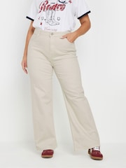 Yours Curve Natural Wide Leg Jeans - Image 1 of 5