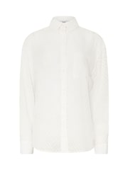 Long Tall Sally White Shadow Stripe Shirt - Image 5 of 5