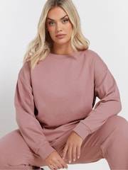 Yours Curve Brown Crew Sweatshirt - Image 4 of 5