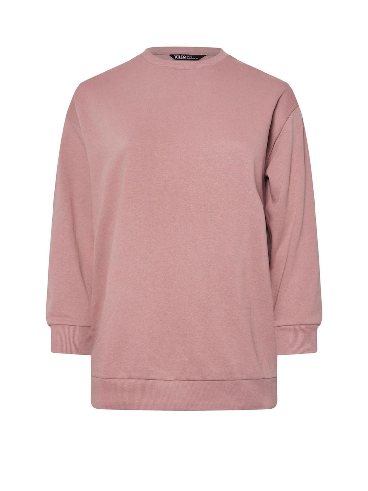 Yours Curve Brown Crew Sweatshirt - Image 5 of 5