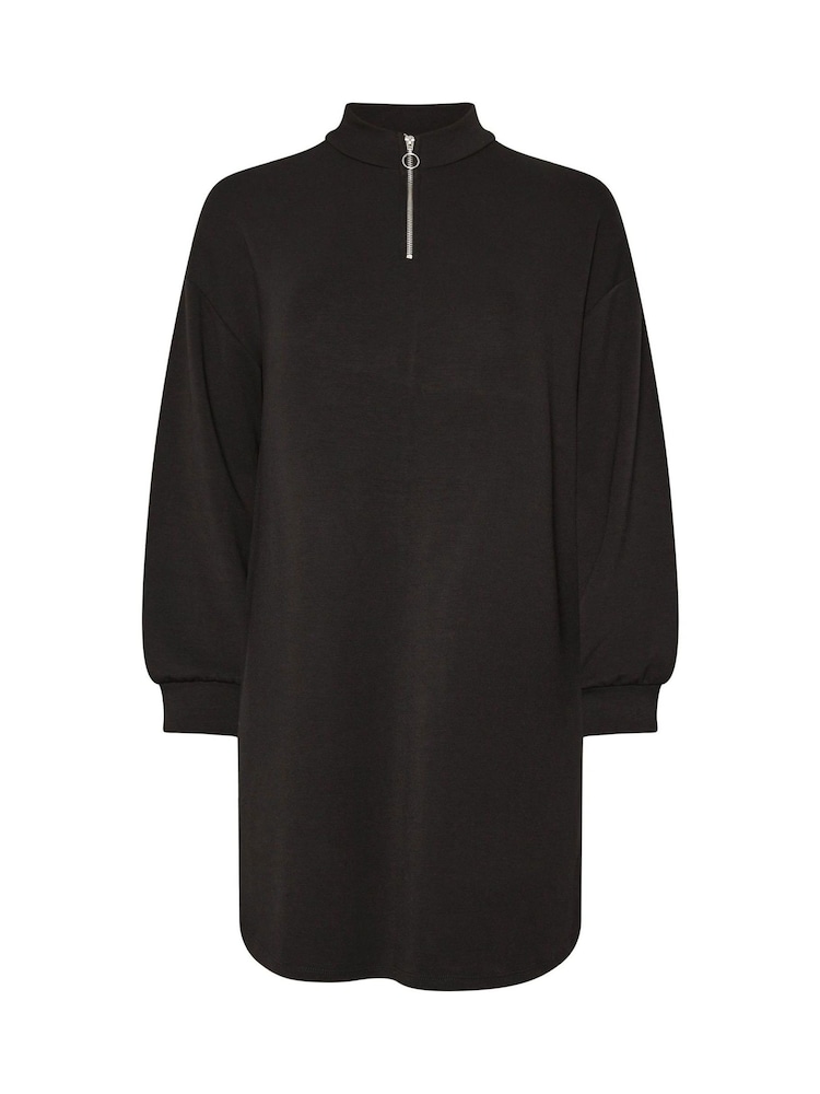 Yours Curve Black Zip Neck Jumper Dress - Image 5 of 5