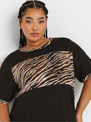 Top con diseño de cebra y bloques de colores de Yours Curve - Imagen 4 de 5