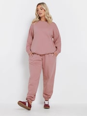Yours Curve Pink Cuffed Joggers - Image 2 of 5