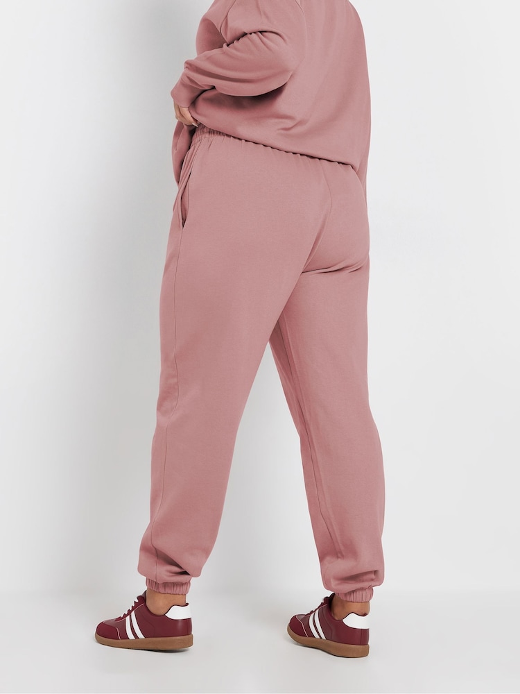 Yours Curve Pink Cuffed Joggers - Image 3 of 5