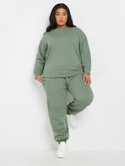 Yours Curve Green Crew Sweatshirt - Image 2 of 6