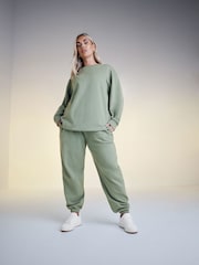 Yours Curve Green Crew Sweatshirt - Image 3 of 6