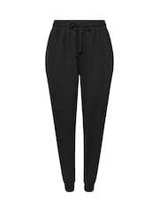 Yours Curve Black Pleat Front Cuffed Joggers - Image 5 of 5