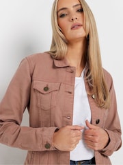 Long Tall Sally Pink Denim 100% Cotton Jacket - Image 4 of 5
