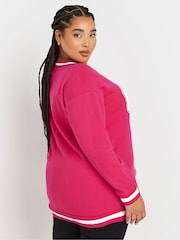 Yours Curve Hot 96 Slogan Varsity Sweatshirt - Imagen 3 de 5