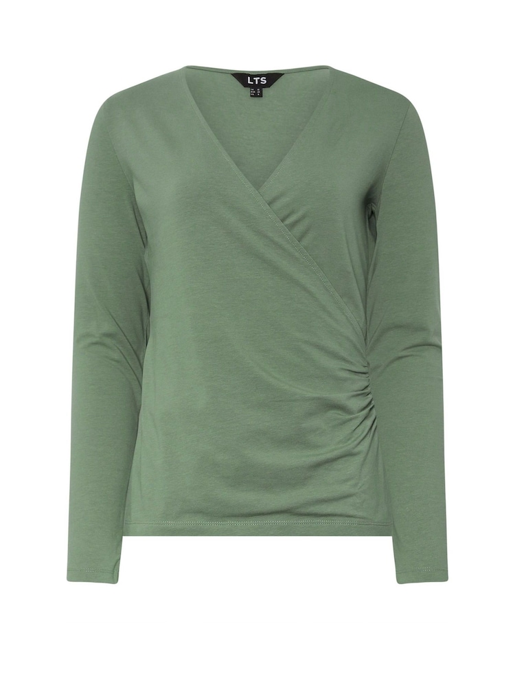 Grün - Long Tall Sally – Wickeltop aus Baumwolle mit langen Ärmeln - Bild 5 von 5 Grün - Long Tall Sally – Wickeltop aus Baumwolle mit langen Ärmeln - Bild 5 von 5