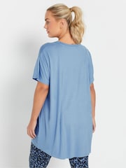 Yours Curve Blue Positive Vibes Only Top - Image 3 of 5