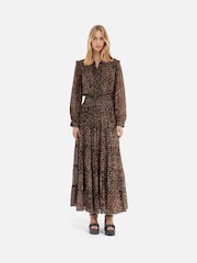 The Kooples Black Short Sleeve Dress With Ruffle - Image 1 of 4