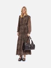 The Kooples Black Short Sleeve Dress With Ruffle - Image 3 of 4