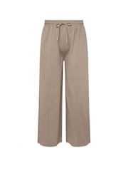 Yours Curve Brown Wide Leg Joggers - Image 5 of 5