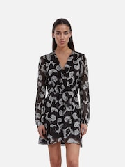 The Kooples Black Short Floating Sleeve Dress - Image 1 of 3