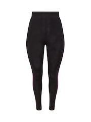 Yours Curve Black Side Stripe Leggings - Image 5 of 5