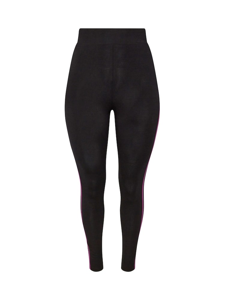 Yours Curve Black Side Stripe Leggings - Image 5 of 5