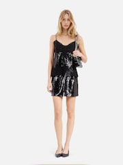 The Kooples Black Lace Top With Strap - Image 4 of 6