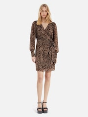 The Kooples Brown Short Dress With Belt - Image 1 of 4