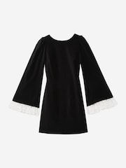 The Kooples Short Long Sleeve Velvet 100% Cotton Dress With Lace - Imagem 6 de 6