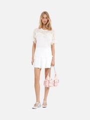The Kooples Short Sleeve 100% Cotton T-Shirt With Lace Insert - Imagem 4 de 4