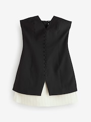 The Kooples Black Short Bustier Buttoned Front Dress - Image 1 of 1