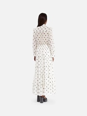 The Kooples White Long Dress With Ruffle - Image 2 of 4