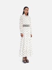 The Kooples White Long Dress With Ruffle - Image 3 of 4