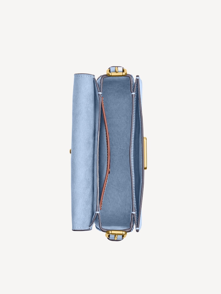 COACH Blue Refined Calf Leather Zoe Shoulder Bag - Image 3 of 3